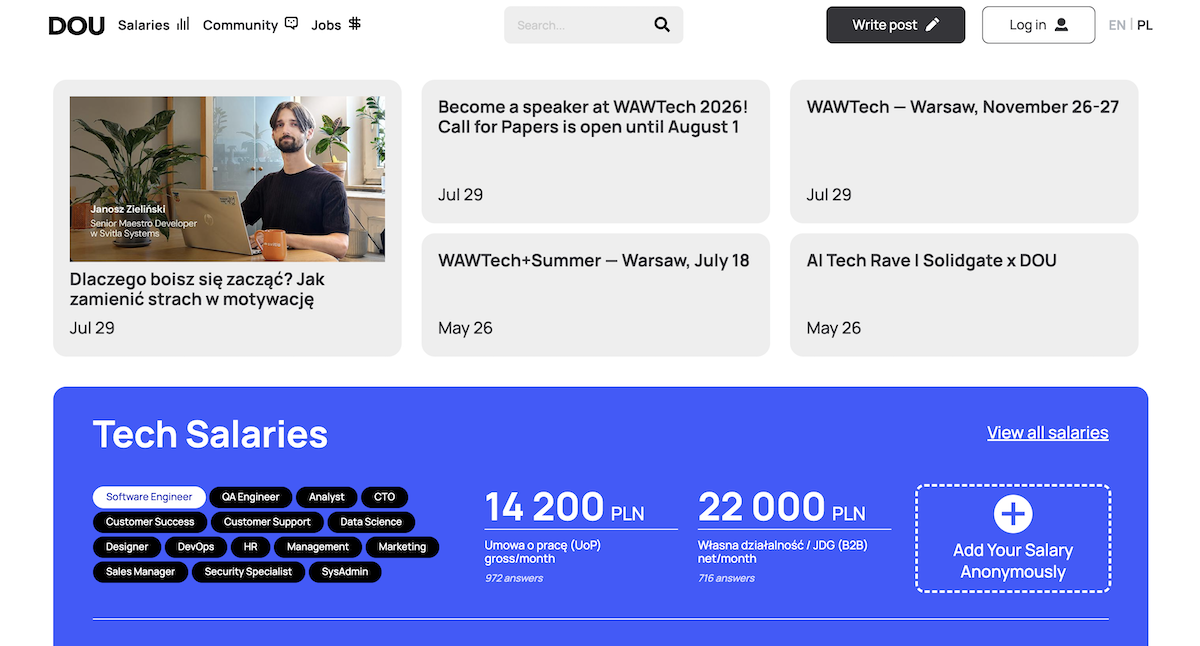 DOU.EU homepage
